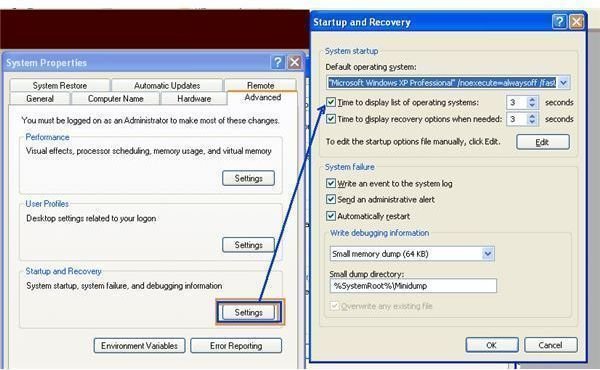 Fig 2 - Reduce Boot Time - Customize Win XP