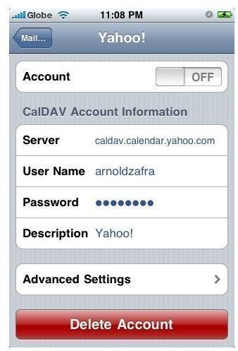 How to Synch your iPhone Calendar with Yahoo Calendar