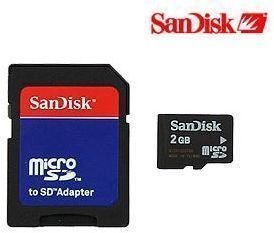 SanDisk 2GB microSD Card BlackBerry 8530 Accessory
