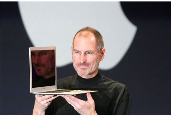 Steve Jobs with the MacBook Air