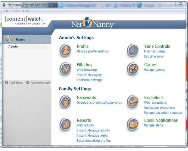 Net Nanny Admin Interface