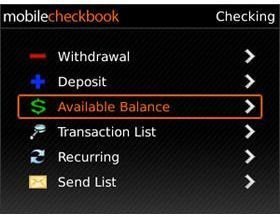 Mobile Checkbook -Checkbook management software for Blackberry-pic