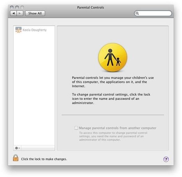 Parental Control for Mac OS X