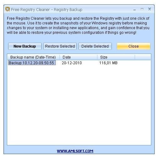 AML Registry Scanner Backup