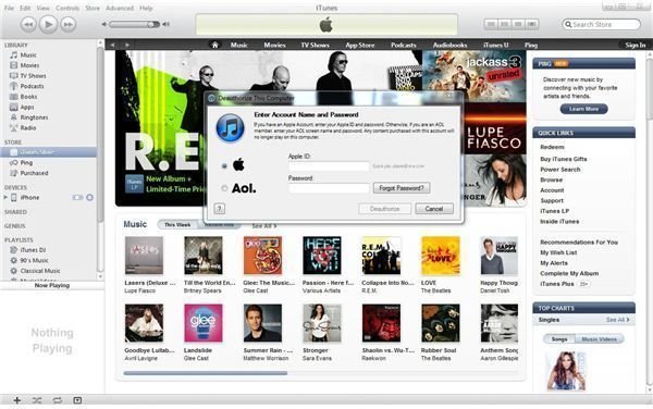 Deauthorizing a Computer on iTunes
