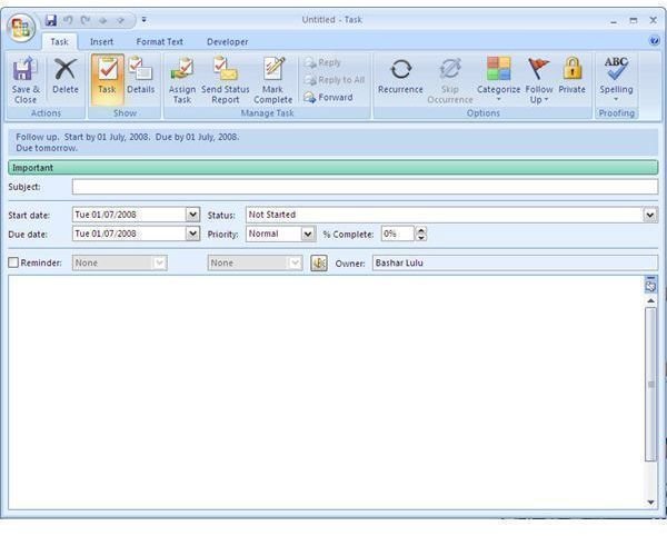 using outlook for task management