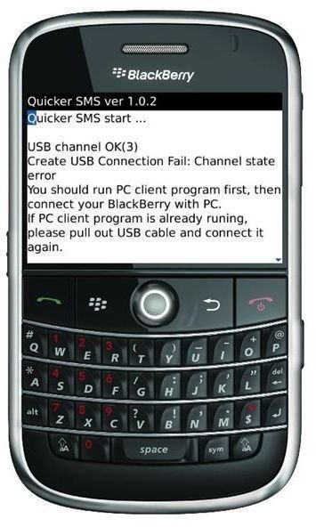 QuickerSMS: Managing Blackberry SMS on Your Mobile from Your Computer