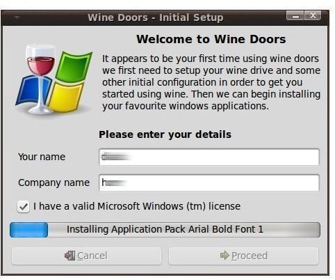 WINE-Doors Downloading Files