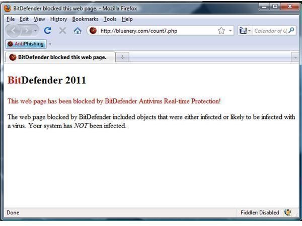 BitDefender blocks an exploit