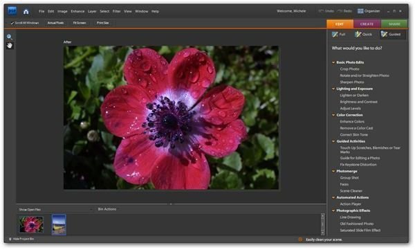 Guided Edits Interface in Photoshop Elements 7