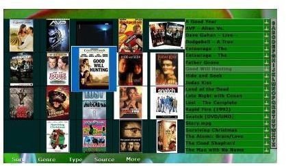 LinuxMCE Movie Browser in Medium Resolution