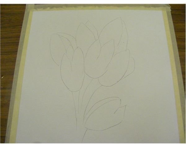 Draw the flower shapes