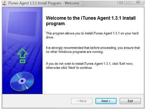 iTunes Agent Install Start