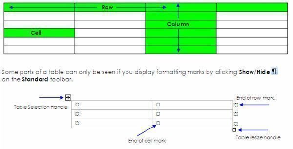 how to create tables in microsoft word 2003