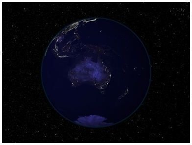 Australia at night