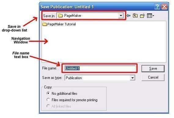 How to Save Your Documents in Adobe Page Maker 7.0