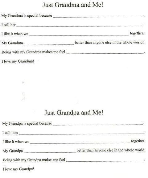 Four Activities for Grandparents Day in the Preschool and Elementary