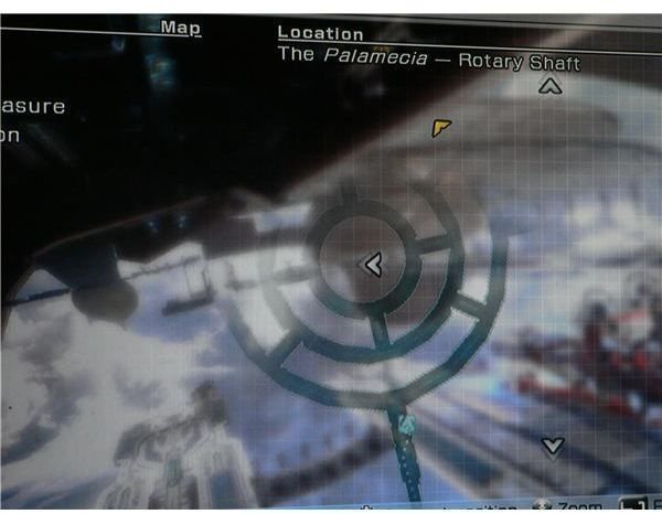 Final Fantasy XIII: Map of the circular area, the Rotary Shaft.