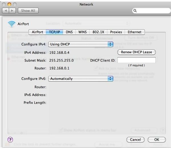 Networking Advanced Settings on Mac