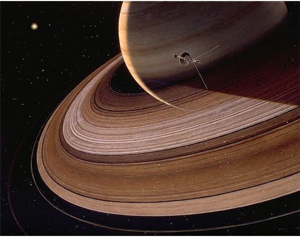 Voyager 2 On Closest Approach to Saturn