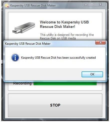 Kaspersky rescue disk on USB