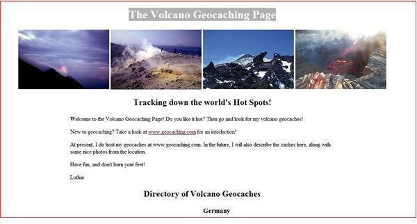 Volcano Geocaching Page