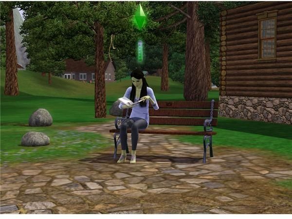 The Sims 3 hidden springs green Sim