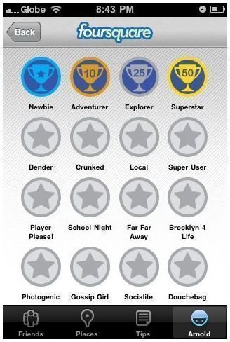 foursquare iphone app badges