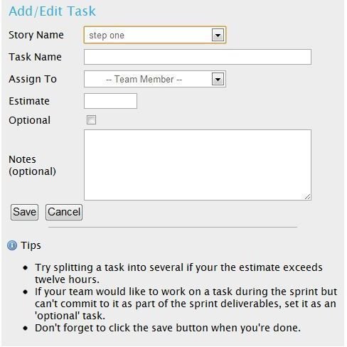 Now you can add and assign your sprint tasks