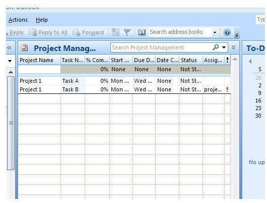 assign the selected task in outlook 2007