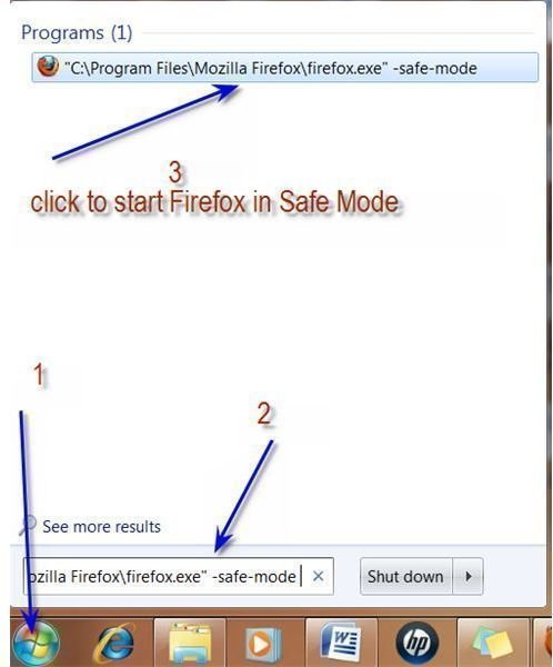 Start Firefox in Safe Mode