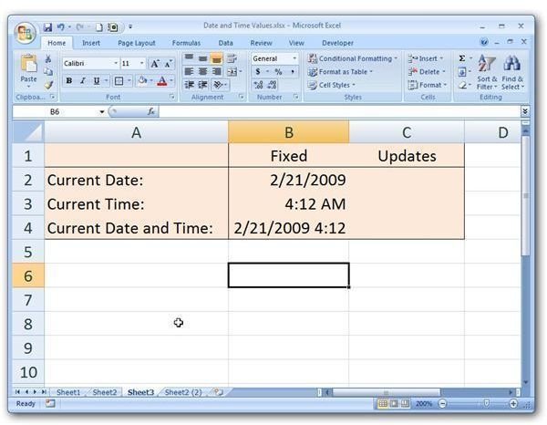 How to Insert the Current Date and Time into a Microsoft Excel Spreadsheet