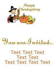 Thanksgiving Invitations - Basic invitation