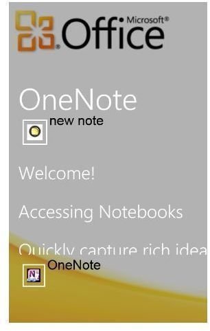 OneNote - native Windows Phone 7 productivity apps 