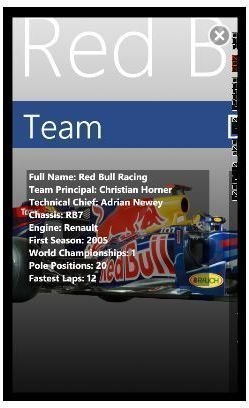 F1 2011 Info Formula 1 app for Windows Phone