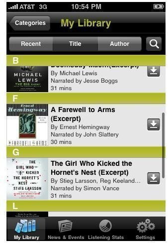 The Top Audio Book Applications for the iPhone at the iTunes App Store