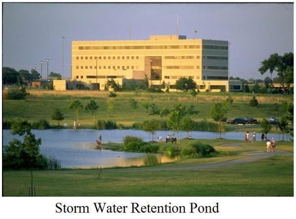 Stormwater Detention System - Retention Pond to Reduce Peak Stormwater Runoff Rate to Pre-Development Levels