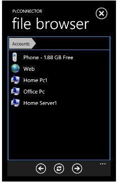 PC Connector - remote connect to your PC with Windows Phone 7 remote desktop apps 