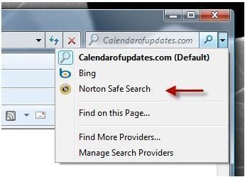 Norton safe search in search bar