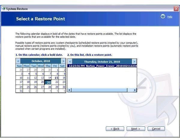 Restore Point in Windows Successfully Created by Norton Power Eraser