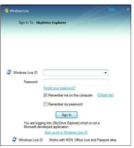 Sign In to Windows Live