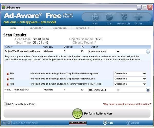 Ad-Aware detects fake MSE alert