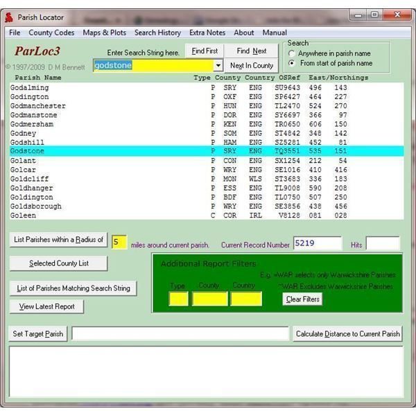 UK Parish Locator is free genealogy software