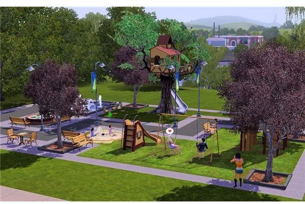 The Sims 3 Town Life park