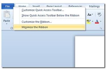 microsoft word ribbon missing in read only