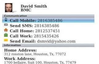 e-Mobile Contact Pro for BlackBerry