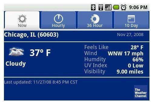 Weather Channel App For Google Android