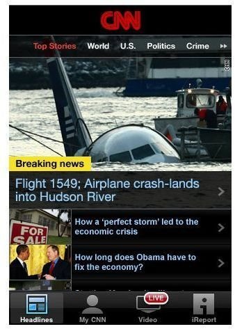 CNN iPhone app Screenshot