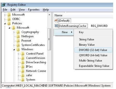 Windows Vista Registry Editor