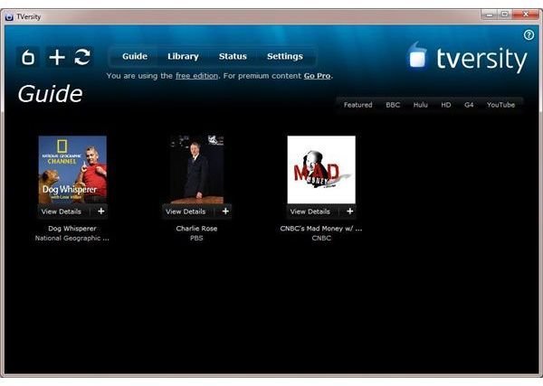 TVersity - A Great Alternative to Windows Media Center